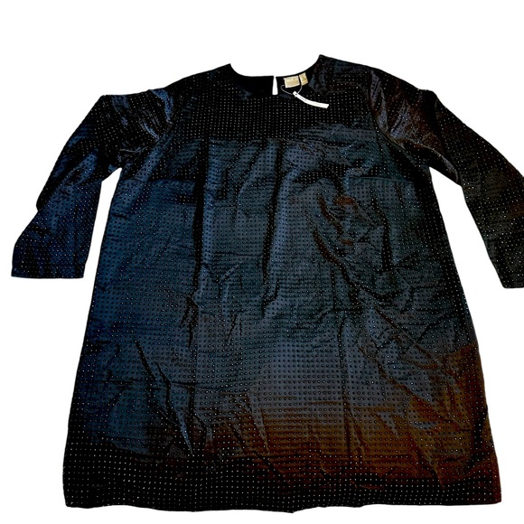 ASOS Curve Studded Satin Black Shift Dress Plus Size 18 Women’s Dress. Sparkly! - Picture 6 of 12
